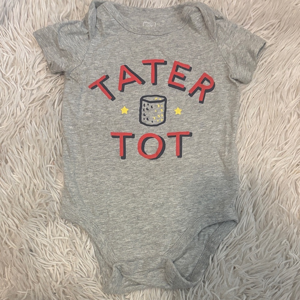 GAP Baby Heather Gray Logo Tee